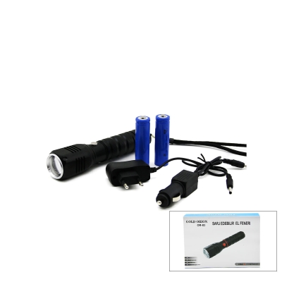 2IN1 ZOOMLU EL FENERİ - COB LED FİŞ - ÇAKMAK ŞARJLI METAL KASA 17CM 3000 LUMEN