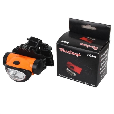 3 Fonksiyonlu 6 Ledli Oynar Başlıklı Pilli Kafa Işığı Lambası