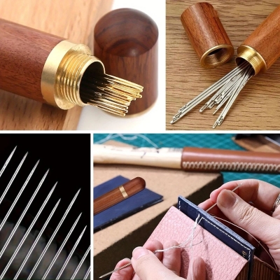 30 Adet İğneli Ahşap Kutulu Dikiş İğne Seti