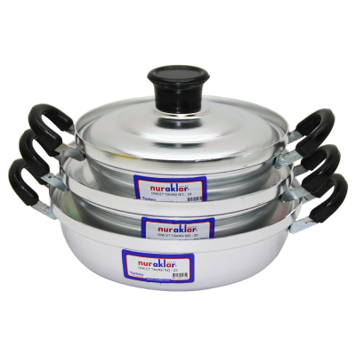 3LÜ ALÜMİNYUM OMLET SET NO-18-20-22
