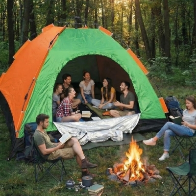 8 Kişilik Otomatik Kurulum Kamp Çadırı – Outdoor , Suya Dayanıklı Hızlı Kurulum Piknik ve Doğa İçin Geniş Aile Çadırı 250x250x165 cm