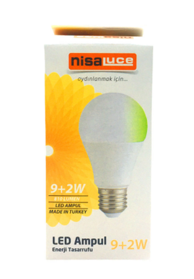 9+2W E27 BEYAZ-YEŞİL LED AMPUL