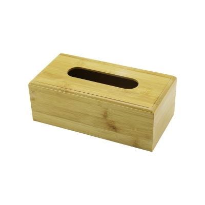 AHŞAP - BAMBU PEÇETELİK KUTU 11.6 X 22.8CM ALT KAPAKLI = KAYAR KANALLI - AÇ-KAPA