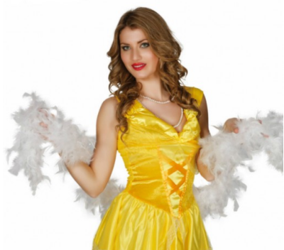 Beyaz Renk Kabarık Tüylü Otriş Boa Dekorasyon Tüy 180 CM