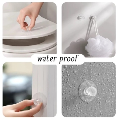 Büyük Boy Çok Amaçlı Yapışkan Kristal Tutacak Kulp 4 Adet