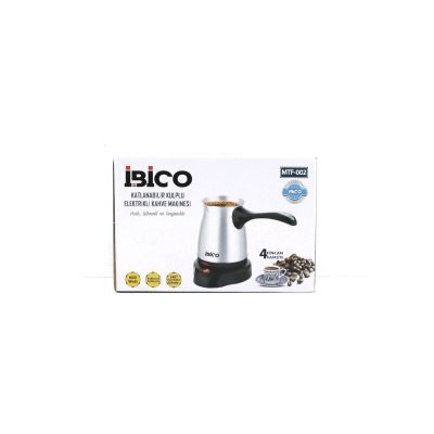 ÇELİK ELEKTRİKLİ CEZVE TÜRK KAHVE MAKİNESİ - 4FİNCAN=400ML KABLOSUZ KULLANIM- 360°DÖNER 600W MTF-002