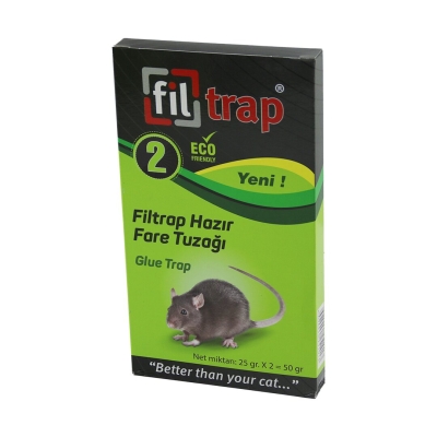 FİLTRAP  2PCS  HAZIR FARE TUZAK  PLASTİK LEVHA=YAPIŞKANLI   11 X19.8CM   2 X 25GR