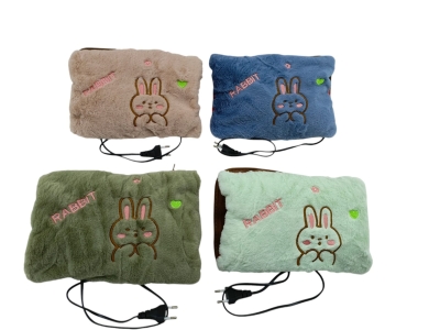 FİŞLİ - ŞARJLI  SICAK SU TORBASI POLAR - KADİFE KUMAŞ -HAYVAN NAKIŞLI