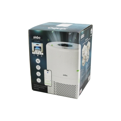 HAVA TEMİZLEME CİHAZI BEYAZ 3 KADEME FİLTRELEME OTOMATİK FAN UV AYDINLATMA SESSİZ UYKU MOD WİFİ UZAKTAN KONTROL SAP-5508