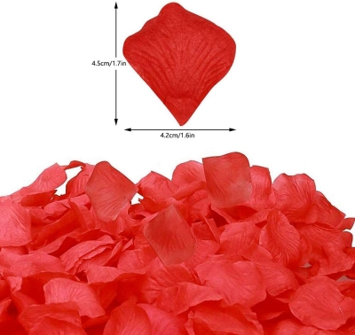 Kırmızı Renk Gül Yaprağı Şekilli Konfeti ? 5 Paket 500 Adet
