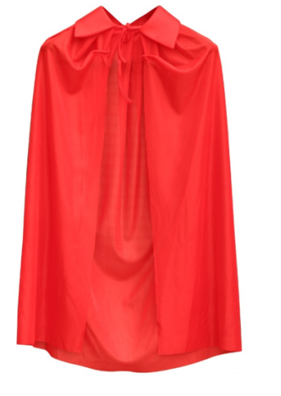 Kırmızı Renk Yakalı Pelerin Çocuk Boy 90 cm