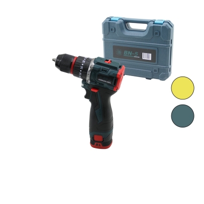 KÖMÜRSÜZ SARI VEYA  MAVİ RENK ŞARJLI DARBELİ MATKAP - UÇ SETİ 1550 RPM24V - 5.0 Ah2-BATARYA