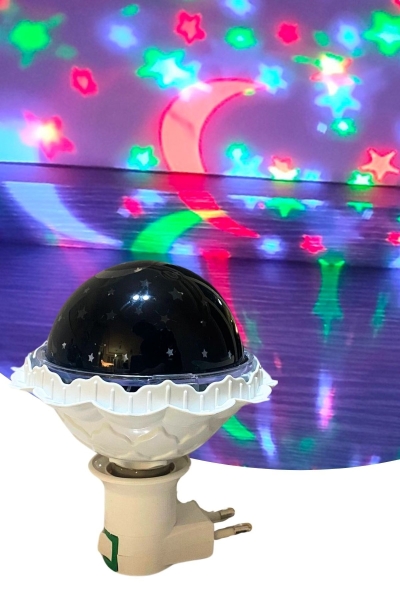 Kristal Gökyüzü Modlu Yıldızlı Hareketli 360 Derece Dönen Kristal Led Ampül