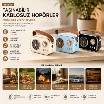 M4 PORTABLE WİRELESS HOPARLÖR - SPEAKER IŞIKLI USB ŞARJLI RENKLİ KASA - BRONZ ÇERÇEVEUSB - DC 5V - TF
