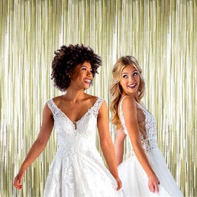 Mat Altın Püsküllü Kapı Perdesi - Parti, Bekarlığa Veda, Doğum Günü 1x2 m