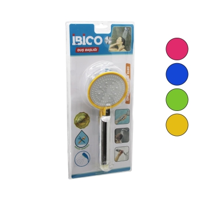 ORTA BOY YUVARLAK=8.7CM DUŞ BAŞLIK KADEMELİ VAKUMLU KROM GÖVDE-RENK.KENAR-BEYAZ ZEMİNSAP:14CM