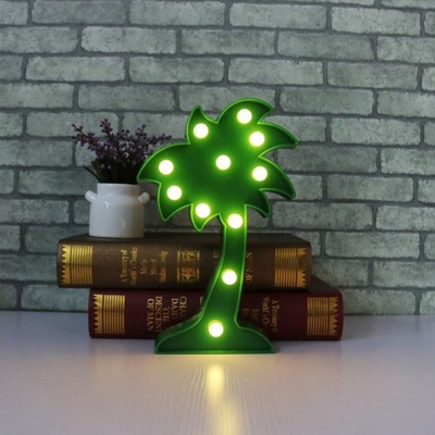 Palmiye Dekoratif Pilli Ledli Masa ve Duvar Lambası Aydınlatması