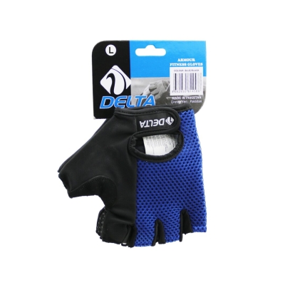 PARMAKSIZ - FİLELİ  SPORCU ELDİVENİ  MAVİ /SİYAH LARGE