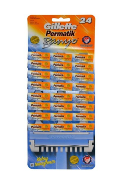 PERMATİK BANYO SAPLI JİLET KARTELA 48 PARÇA