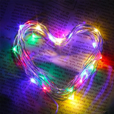 Pilli Renkli Peri Led Işık Dekoratif Aydınlatma 5 Metre RGB Led