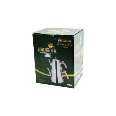 PİRAMİT ORTA BOY ÇELİK ÇAYDANLIK SETİ - TAKIMI RENKLİ BAKALİT KULP ÜST DEMLİK : 1.1LT - ALT SULUK: 2LT KENDİNDEN SÜZGEÇLİ