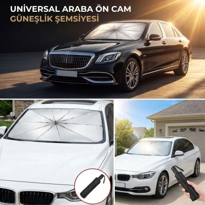 Premium Katlanabilir Araç Ön Cam Güneşliği – Şemsiye Tipi Oto Güneşlik, UV Korumalı Isı Yalıtımlı Ön Cam Gölgelik