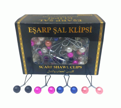 RENKLİ 100 PARÇA  EŞARP BAŞÖRTÜ - ŞAL KLİPSİ