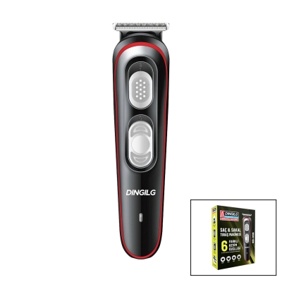 SAÇ - SAKAL KESME TRAŞ MAKİNESİ  6 FARKLI KESİM   USB ŞARJLI   2 KADEME BIÇAK AYARI RD-055