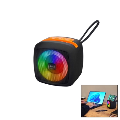 SİYAH KABLOSUZ HOPARLÖR - SPEAKER TAŞINABİLİR IŞIKLI USB ŞARJLI BT - TF CARD 10 MT MENZİL 1200mAH PİL - 5W