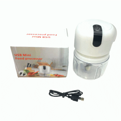 USB MİNİ FOOD PROCESSOR USB ŞARJLI MİNİ 3 BIÇAK BLENDER RONDO DOĞRAYICI 250ML - 45W