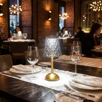 Uzun Klasik Gri Baklava Model LED Masa Lambası – Dokunmatik, 3 Renk Işık Modlu, Şarjlı Dekoratif Gece Lambası