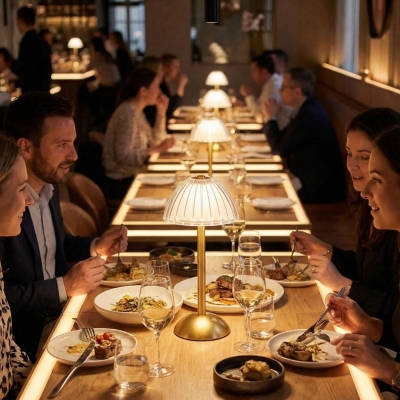 Uzun Mantar Çizgili Model LED Masa Lambası – Dokunmatik, 3 Renk Işık Modlu, Şarjlı Dekoratif Gece Lambası