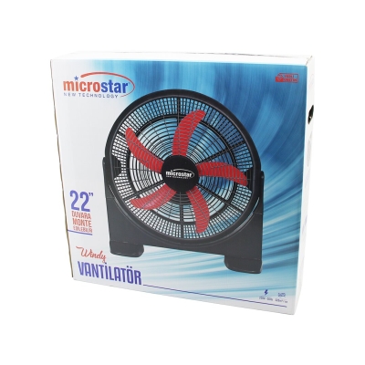 WİNDY 22 İNÇ = 55CM FAN VANTİLATÖR 2İN1=MASA ALTI - DUVARA MONTE 180 DERECE 3-KADEME HIZ 5-PLS.KANAT HC-1045