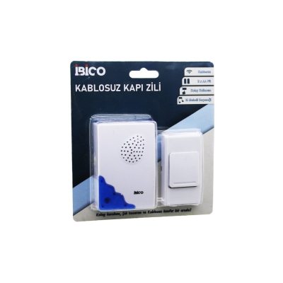 WİRELES KABLOSUZ KAPI ZİLİ PİLLİ 16 FARKLI MELODİ 50MT ÇEKİM ALANI PİL = 2AA - DÜĞME = 23A