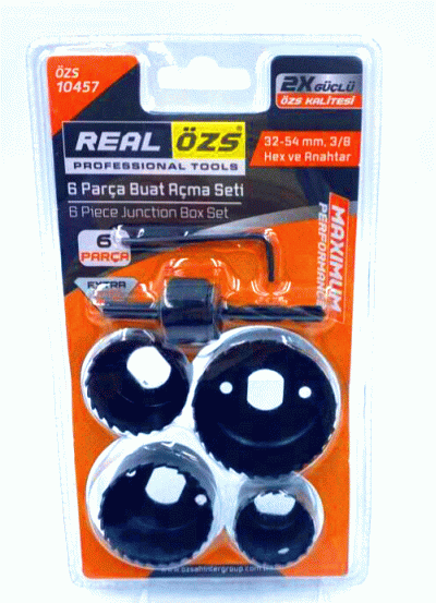 6 PARÇA  BUAT AÇMA PANÇ SETİ 38-54MM- 3/8 HEX - ANAHTAR