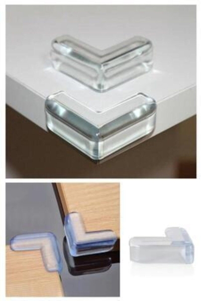 8 Lİ Masa Sehpa Köşe Koruyucu Silikon- Çocuk Koruma Aparatı