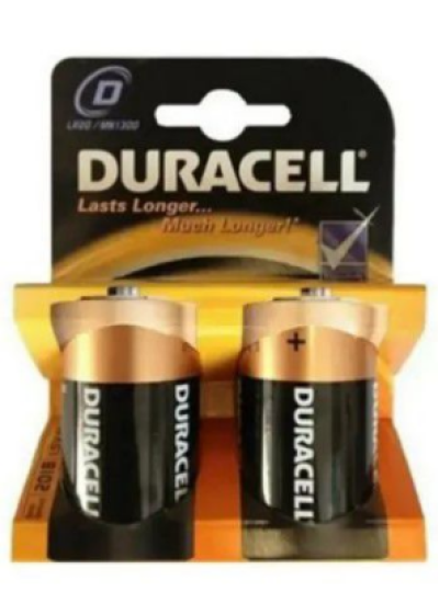 DURACELL LR20 D BÜYÜK  PİL 2Lİ KART