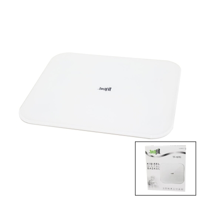 GİZLİ EKRAN -SOFT BEYAZ CAM ZEMİN  DİJİTAL BASKÜL TERAZİ 180KG SENSÖR -LED EKRAN -ODA℃ TF-1070