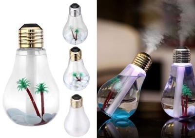 Hava Nemlendirici Ampul Görünümlü Hazneli Buhar Makinesi 400 ml.