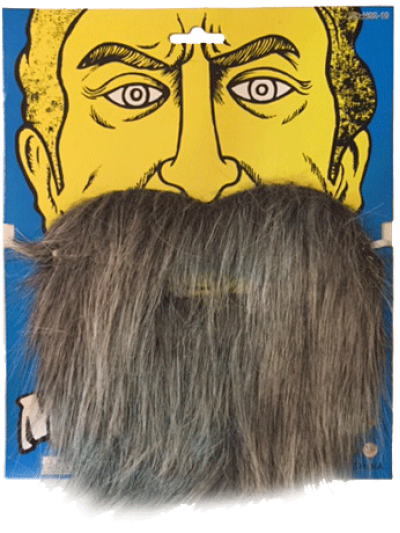 Kırçıllı Korsan Sakalı Gri Renk Takma Sakal