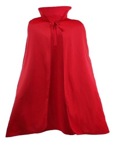 Kırmızı Renk Yakalı Pelerin 120 cm