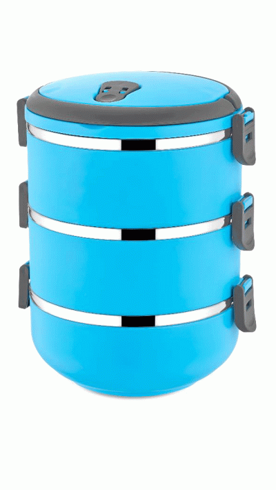 MAVİ 3LÜ SEFER TASI SAKLAMA KABI 1.8LT