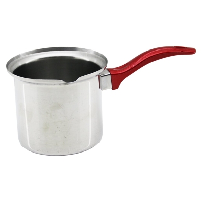 NO-7  ÇELİK CEZVE  KIRMIZI KULP