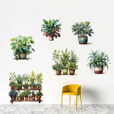 6 li Sticker Saksılı Çiçek Modelleri